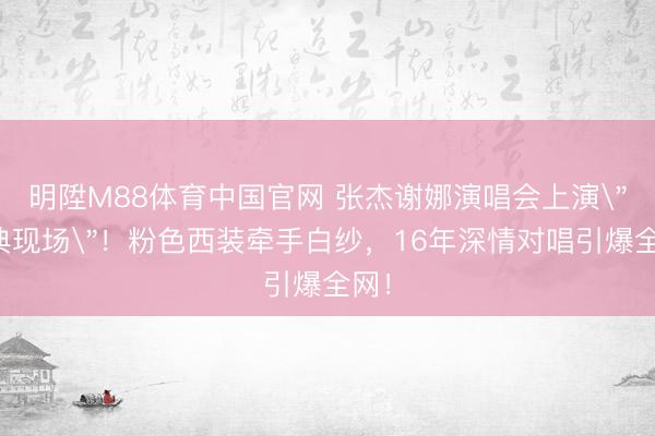 明陞M88体育中国官网 张杰谢娜演唱会上演